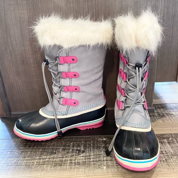 Sorel Shoes - Sorel Pink & Gray Winter Snow Boots Waterproof